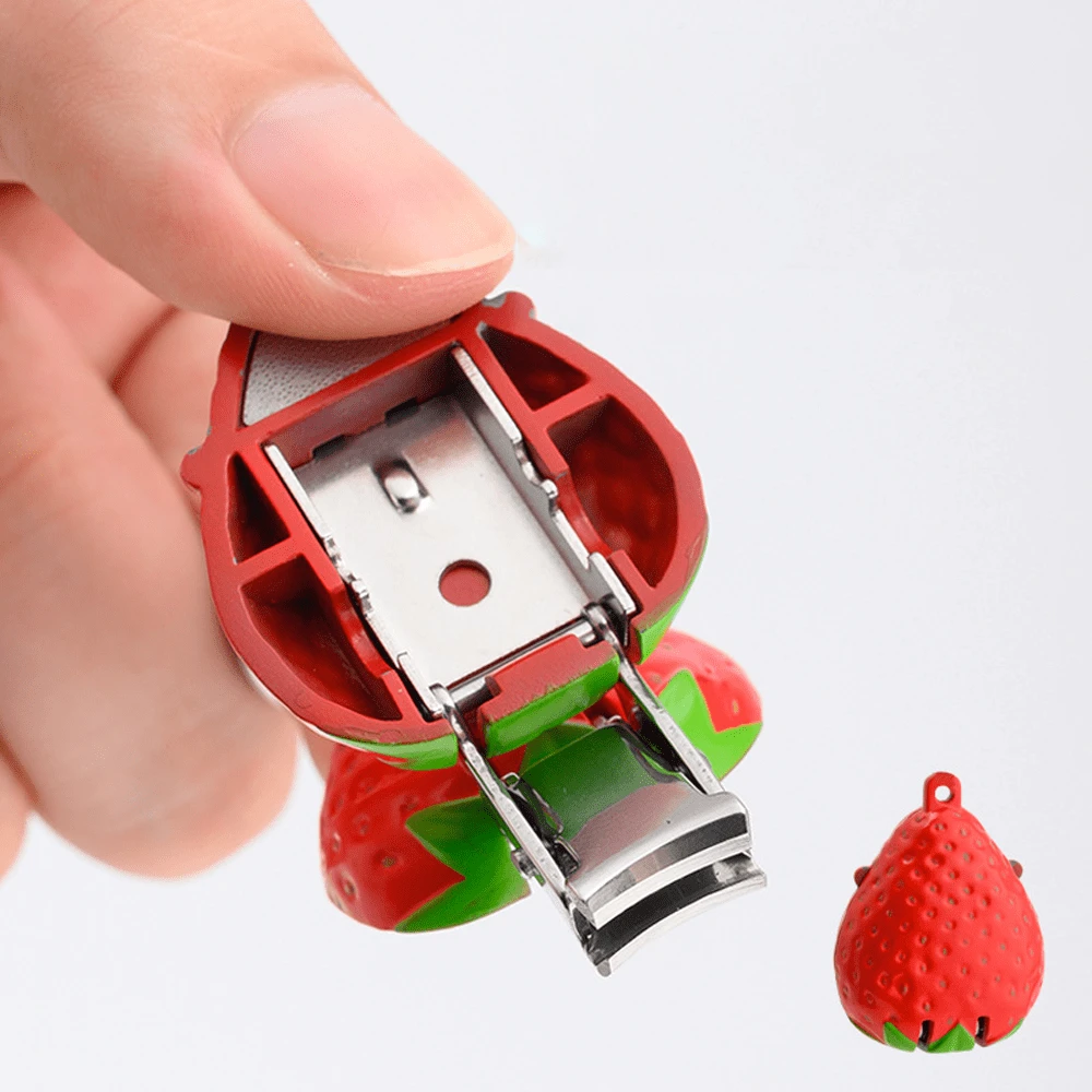 1 Miếng Creative Mini Gấp lại Mẫu Dâu tây Kéo cắt móng tay Dành cho Cô gái - bấm móng tay dâu tây - Xem 1