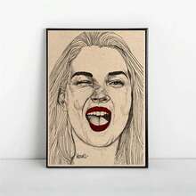 Set Of 6 Literary Retro Fresh Living Room Background Wall Modern Minimalist Abstract Light Luxury Decorative Paintings For Bedroom, Dining Room - A - View 4