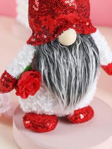 1pc Valentine's Day Glitter Reindeer Doll Decoration, Suitable For Office/Computer/Scene/Home/Room Decoration And As A Gift For Classmates/Girlfriends/Mothers/Colleagues - Multicolor - View 4