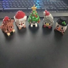 170pcs-Creative New Product Christmas Series Papa Alliance.Cute Puzzle Doll Assembly Small Particles Building Block Toys Halloween Christmas Thanksqiving Gift - Brown - View 4