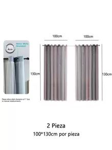 2pc Star Curtains,Bedroom Curtains With 2 Panels Colorful Double Layer Draperie Gradient Rainbow Blackout Curtains Bedroom Living Room Darkening Striped Double Layer Star Cut Home Decor Window Curtains With Gradient Eyelets, Anti-Cold, Blackout Star Curtains For Living Room, Decoration, Soundproofing, Thermal Insulation (100x130cm) - 灰色的 - 查看 3