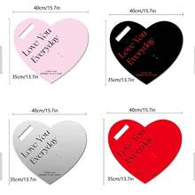 1pc Heart Shaped Flower Arrangement Bag, Fresh Flower Packaging Box, Flower Carrying Bag, Suitable For Flower Packaging, No Flower Included - Red - View 6