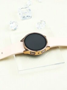 1 Ốp PC mạ vàng hồng dành cho nam và nữ với lớp mạ chân không Nano, Bảo vệ màn hình bằng kính cường lực 9h, Tương thích với đồng hồ Samsung Galaxy 4 5 6 40/44mm, Chống rơi, chống trầy xước, chống nước, bảo vệ 360 độ, bảo vệ đồng hồ thông minh thời trang phụ kiện - Hoa hồng vàng - Xem 3