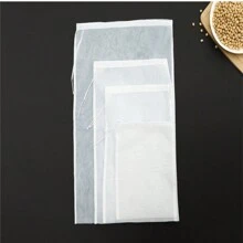 1入組白色豆漿過濾袋，廚房食品果汁酒過濾器，細網布濾袋露營必備 - 白色 - 查看 11