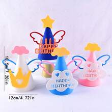 1pc Korean Style Creative Felt Birthday Hat For Baby's 1st Birthday Party Decoration, Ins Hot Style - White - View 2