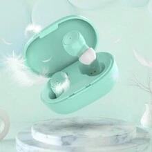 Tws無線耳機小巧便攜,ipx4級防水,入耳式迷你無線耳機,運動迷你耳機,附帶充電盒的無線耳機充電器,假期禮物 - 綠色 - 查看 4