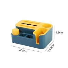 1pc Creative & Multi-Functional Remote Control Storage Box For Living Room, Quality Coffee Table Tissue Holder - Dark Green - View 5