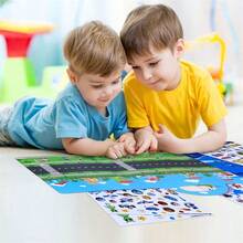 35 本兒童貼紙書,早期教育,集中註意力訓練,可重複使用的動物和恐龍場景,教育發展,玩具,禮物和遊戲 - 恐龍 - 查看 8