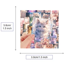 1 Pack Adorable Angel Kitten Graffiti Cross-Border Cartoon Animals Stickers DIY Following Suitcase Stickers Waterproof - Multicolor - View 2