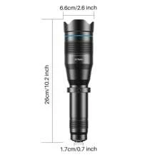 Apexel 手機鏡頭 60 倍長距離望遠鏡長焦鏡頭帶升級三腳架適用於大多數智慧型手機單筒望遠鏡,專業手機攝影配件高清照片 - 黑色 - 查看 3