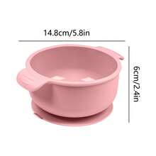 1pc Silicone Suction Cup Anti-Spill Pet Bowl, Portable & Hangable Drinking Bowl For Small Dogs And Cats - Pink - View 3