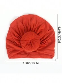 Newborn Infant Baby Girls Solid Color Hat Knotted Turbans Cap Headwear Baby Photography Props Hat,Color Random - Multicolor - View 7