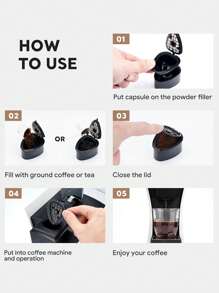 1PC 2in1 Coffee Capsule And Tea Reusable Machine Use For Nestle Special TSt9662 62Rd Refillable Coffee Filter Pod - 1pc Coffee Capsule - View 7