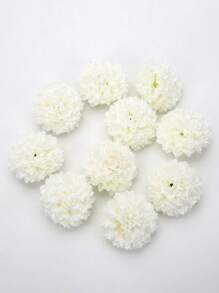 10pcs/20pcs Artificial Milky White Chrysanthemum Flower Heads,Fall Decor,Autumn