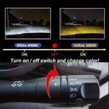 2pcs Wenle Dual-Color Aluminum Alloy Material High Brightness 9005/Hb3/9006/Hb4 Led Front Fog Lights For Dc12v Small Cars - White Yellow - View 3