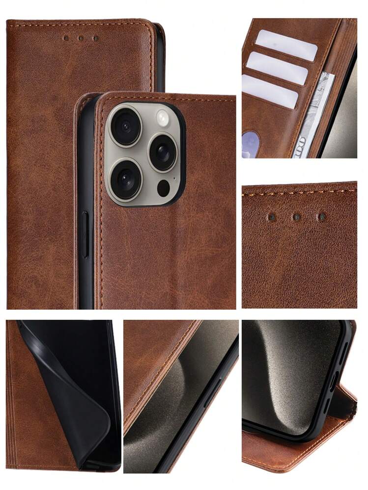 Custodia Portafoglio in Pelle PU con Finitura Scamosciata Compatibile con CAT S62 Pro, Flip Cover Magnetica con Tasche per Carte