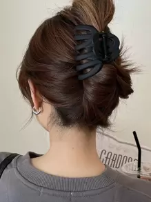 1-3pcs Women's Large Watermelon-Shaped Black/Khaki/Brown Solid Color Lightweight Plastic Hair Clip, Fashionable And Versatile, Elegant And Graceful Hair Accessory Suitable For Daily Wear, Outgoing, Hair Styling, Face Washing, Bathing, Makeup And Matching With Clothes Casual Hair Claws Claw Clips Hair Clips Hair Jaw Clip Hair Clamps Hair Clutch Hair Catcher Clip, School Stuff, College Fall Winter Hair Accessories For Women For Vacation Outfits Woman - Shape - View 5