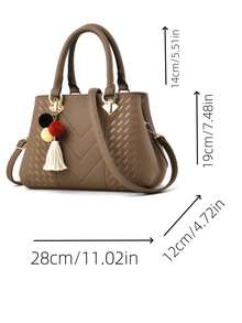 European And American Vintage Fashionable Atmosphere Shoulder Crossbody Bag Lady Handbag - Khaki - View 2