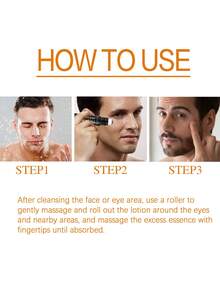 Men'S Eye Roller, 1pc To Firm, Fade Fine Lines, Reduce Puffiness, Dark Circles, Moisturize And Soothe - Multicolor - View 6