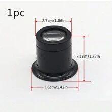 1pc Watch Repair Magnifier Glass Lens With Simple Measurement 5/10x Magnification Eyeglasses Clip-On Eyewear For Watchmaker, Comfortable To Wear - Black - View 2