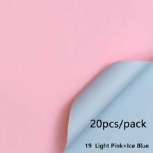 20入組58*58抗水韓國紙,用於開幕式花藝佈置和禮品包裝 - 淺粉+冰藍 - 查看 14