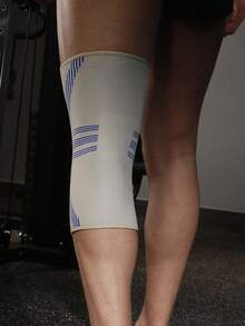 JINGBA SUPPORT 1 Piece Non-Slip High Elasticity Compression Breathable Knee Support Sleeve For Running Weightlifting - Grey - View 3