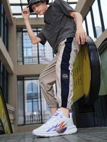 男士運動鞋,前繫帶,舒適輕質網眼鞋面,適合跑步和日常戶外活動,適合情侶,時尚女式登山鞋 - 白色 - 查看 6