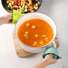 2入組厚款隔熱矽膠手套,隨機顏色,適用於廚房,家庭,烘焙,高溫抗性 - 顏色隨機 - 查看 7