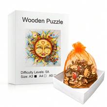 Sunflower Puzzle, A Highly Difficult Magic Puzzle Toy. Asymmetric Animal Shape Wooden Puzzle Birthday Holiday Adult Gift Brain Teaser Wooden Toy - Multicolor - View 6