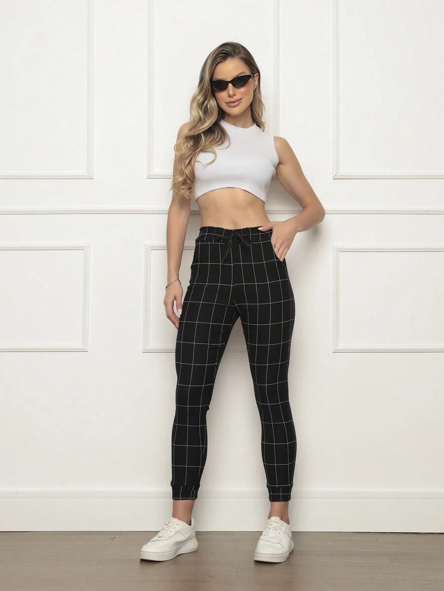 Women Pants - Đen và trắng - Xem 1