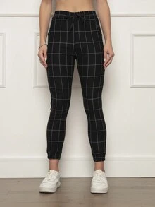 Women Pants - Đen và trắng - Xem 5