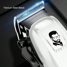 Kemei 科密品牌km-pg809a專業家用電動理髮器強勁動力usb充電式無線修剪器男士理髮機 - 白色 - 查看 7