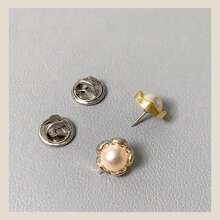 10 pièces Bouton en perle, bouton en plastique, bouton de chemise, bouton de style, bouton de cardigan, bouton cousu à la main pour vêtements, bouton décoratif en forme de fleur, épingle de jeans, ajusteur de taille de jupe, broche anti-exposition, boucle d'encolure pour filles d'été, attache de poitrine, bouton caché, boucle ajustable de taille pour jupe en jean, empêche le glissement du pantalon, sans clou requis