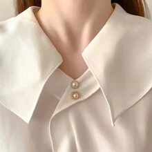 10 pièces Bouton en perle, bouton en plastique, bouton de chemise, bouton de style, bouton de cardigan, bouton cousu à la main pour vêtements, bouton décoratif en forme de fleur, épingle de jeans, ajusteur de taille de jupe, broche anti-exposition, boucle d'encolure pour filles d'été, attache de poitrine, bouton caché, boucle ajustable de taille pour jupe en jean, empêche le glissement du pantalon, sans clou requis