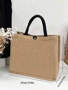 1入麻質腊肠犬托特包,腊肠犬裝飾的肩袋,休閒肩袋復古風格手提包,雙手柄學校書包,托特包,書本托特袋,非常適合畢業生,青少女,新生,初中和高中學生,非常適合戶外,旅遊和返校,個性化禮品袋,可容納書籍,非常適合婚禮,生日,沙灘,假期,非常適合女性,母親,老師,朋友,伴娘,學生和返校美麗的禮物,禮品 - 卡其色 - 查看 4