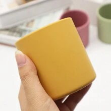 Silicone Cup, Baby Training Cup, Bathroom Rinse Cup, Open Mouth Cup - Ginger - View 6