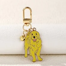 1入組男式寵物紀念標籤鑰匙扣狗頭吊墜,白色馬爾濟斯犬動物搪瓷寵物防護魅力鑰圈,適用於女士手提袋,首飾,男女少年兒童及寵物愛好者禮物 - 多色 - 查看 40