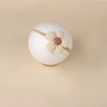 2pcs Retro Knitted Five-Petal Flower Nylon Headband For Infants And Toddlers, Super Soft And Suitable For Baby Photography - Multicolor - View 3