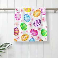 1pc Easter Kitchen Towel Colorful Easter Eggs Dish Towel 18 X 28 Inch Watercolor Eggs Hand Drying Tea Towel For Spring Holiday Cooking Baking Cleaning - Multicolor - View 5