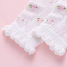 5 Pairs Unisex Kids' Mesh Thin Korean Style Athletic Socks, Spring/Summer