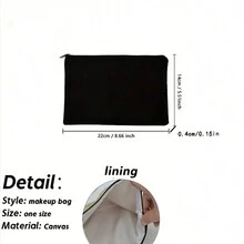 1 Miếng Lá thư In Túi bảo quản , Dễ thương Và Đúng mốt , Dung lượng lớn Và Có thể mang đi , Thích hợp Cho nam giới , NỮ , Con trai Và Cô gái , In Cái túi Như A Cái túi Vải lót Đối với Đi làm , Bàn Đến Cửa hàng Đối tượng , Giữ Bàn làm việc Lau sạch , Thuận tiện Và Dễ Đến Của bạn Nọn nhẹ Và Thuận tiện Đối với Đi du lịch Hoặc Lưu trữ Nhỏ bé Văn phòng phẩm - màu đen - Xem 8