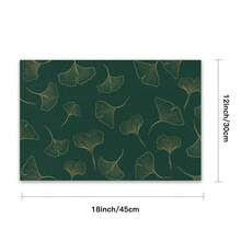 1pc Ginkgo Leaf Placemats, Dinner Table Mat For Wedding Anniversary Home Kitchen Decor Supplies, 12 X 18 Inch - Multicolor - View 7