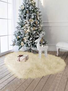 1pc Beige Heart Shaped Long Hair Carpet, Soft & Comfortable, Suitable For Living Room, Bedroom, Sofa Use - Home And Room Decoration - Beige - View 1