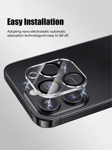 5pcs Compatible With Apple Models 1:1 3D Lens Protector Film, Fit For 11/12/13Pro Msx/14pro Max/15pao Ma/16/16pro/16plus/16pro Max/16e/17/17 Air/17 Pro/17 Pro Max Full Series, Anti-Scratch, Anti-Drop - Clear - View 4