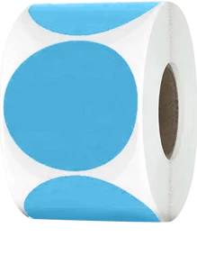 500pcs Blue 0.75 Inch Round Color-Coding Labels, Garage Stickers, Yard Price Stickers, Permanent Adhesive Circle Dot Stickers, Easy Write With Perforation - Blue - View 1