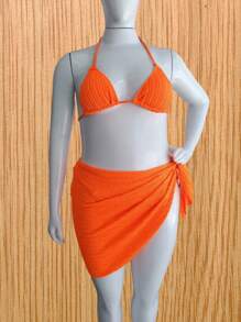 Women Bikini Sets - 橘色 - 查看 1