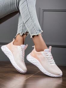 女性時尚粉色運動鞋,具有減震、防滑、耐用和輕盈等特性 - 粉色 - 查看 4