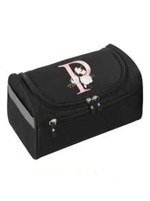 1 Túi đựng đồ trang điểm, Móc đựng mỹ phẩm khi đi du lịch, Túi đựng phụ kiện, Túi xách in hoa màu hồng Hộp đựng đồ trang điểm, Đồ dùng vệ sinh cá nhân và mỹ phẩm du lịch Túi đựng đồ vệ sinh Túi đựng đồ vệ sinh Đồ dùng du lịch mùa hè Đồ dùng học tập cho kỳ nghỉ ở bãi biển Đồ dùng học tập cần thiết cho ký túc xá Trở lại trường học - màu đen - Xem 12