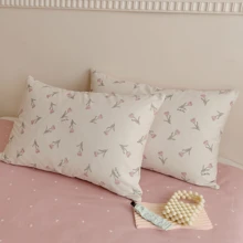 新鮮風格刷毛床上用品3件套,親膚柔軟,有助於提高睡眠質量 - 彩色 - 查看 6