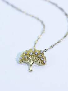 1件時尚的意大利經典設計鈦鋼項鍊,帶鑽石鑲嵌的月亮和星星掛墜以及流蘇,適合女性在聚會、婚禮、派對和日常穿著,也是情人節禮物 - 帶鑽星月流蘇-金色 - 查看 7